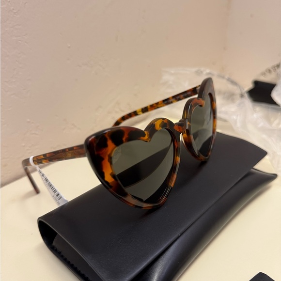 Brand New Saint Laurent 54MM Cat Eye Sunglasses Havana - Made in Italy - Picture 3 of 11
